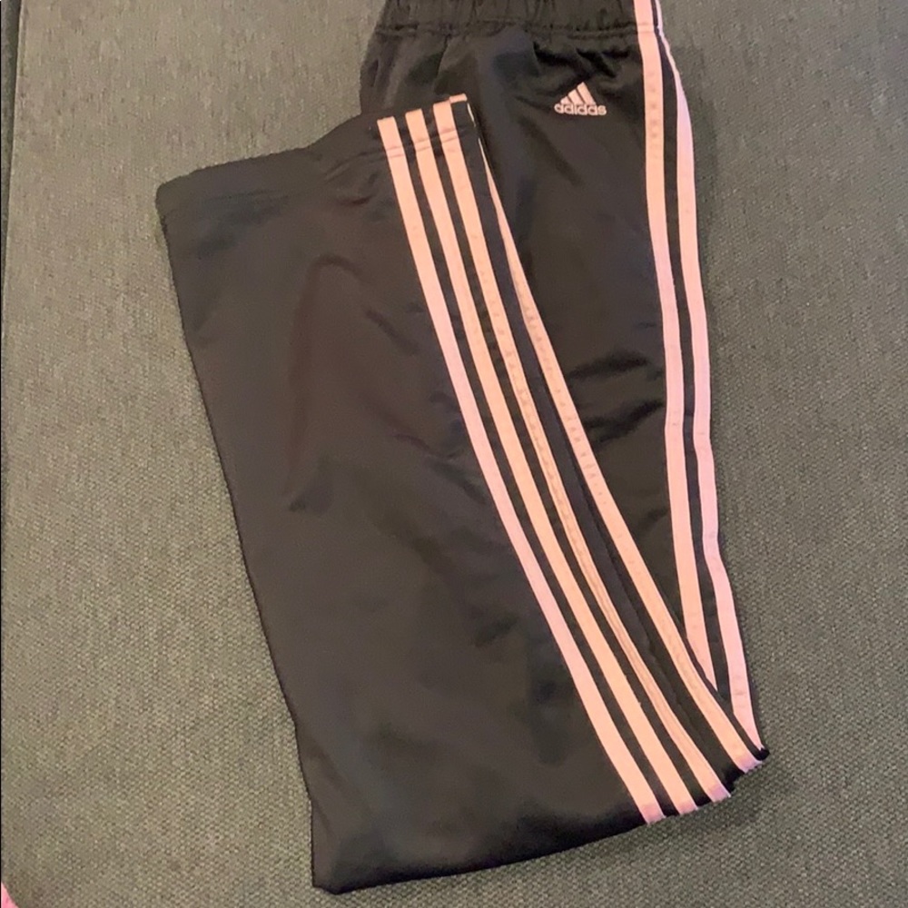Fab Retro Adidas Warm Up Pants Pink and Black